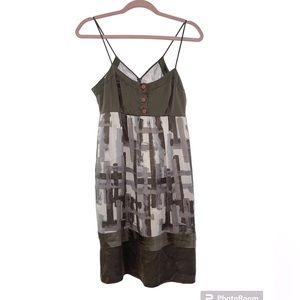 Brooklyn industries green gray strappy silk dress 2